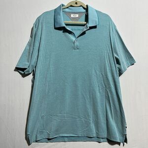 Adipure Adidas Polo Shirt Men's‎ XL Blue Cotton Stretch Performance Short Sleeve